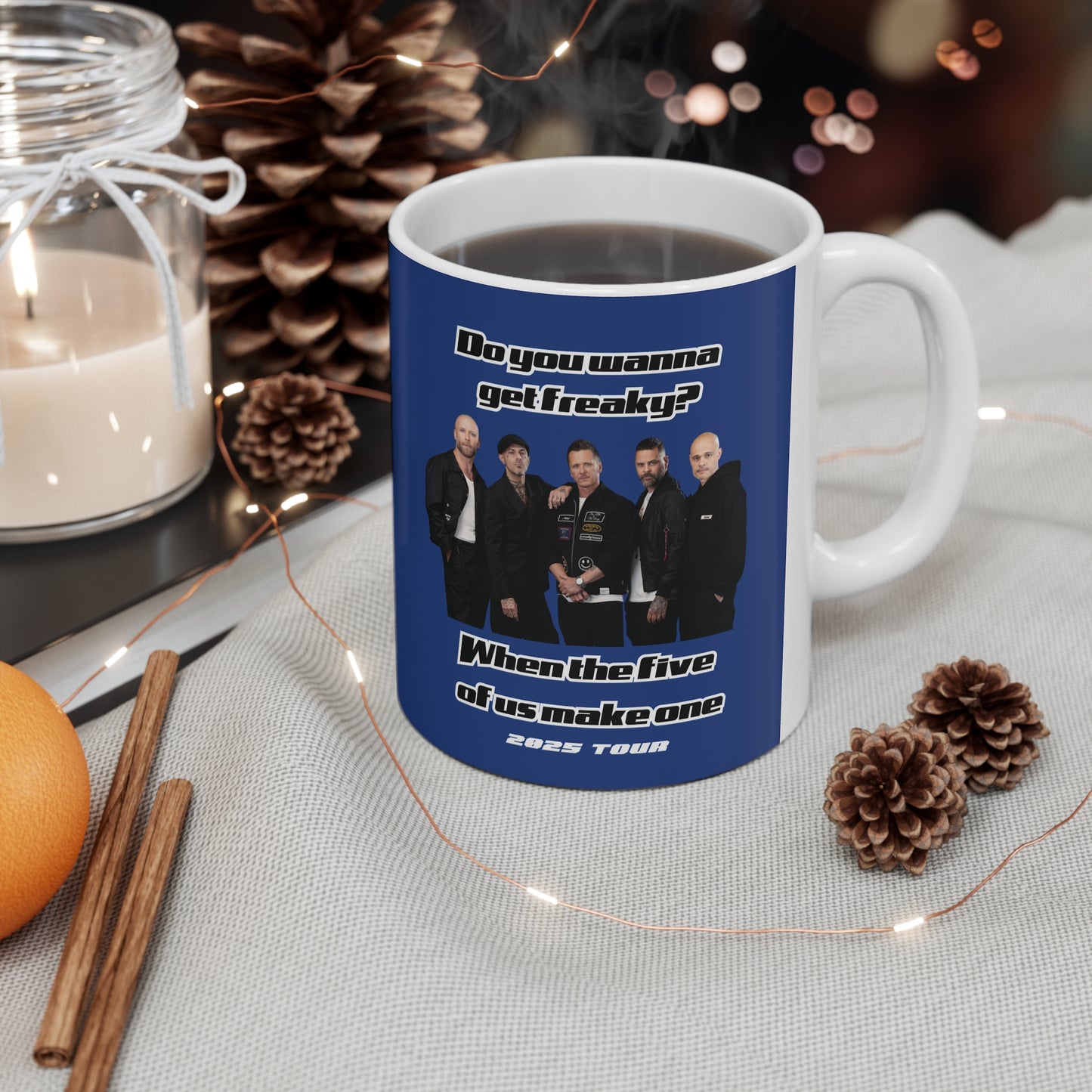 Five fan 5ive boy band uk 2025 tour five boyband five unofficial merchandise mug blue