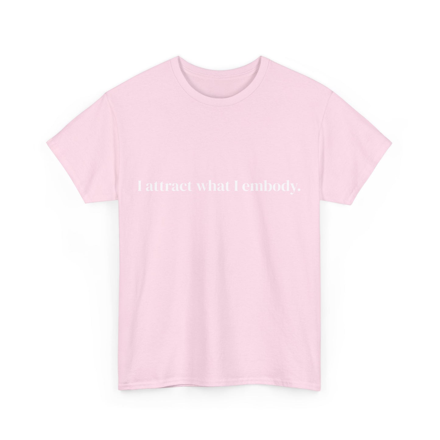 I attract what i embody, Affirmations Tee tshirt, Motivational Quote Tee, Everyday Casual Shirt, Spiritual, mindful living empowerment t-shirt