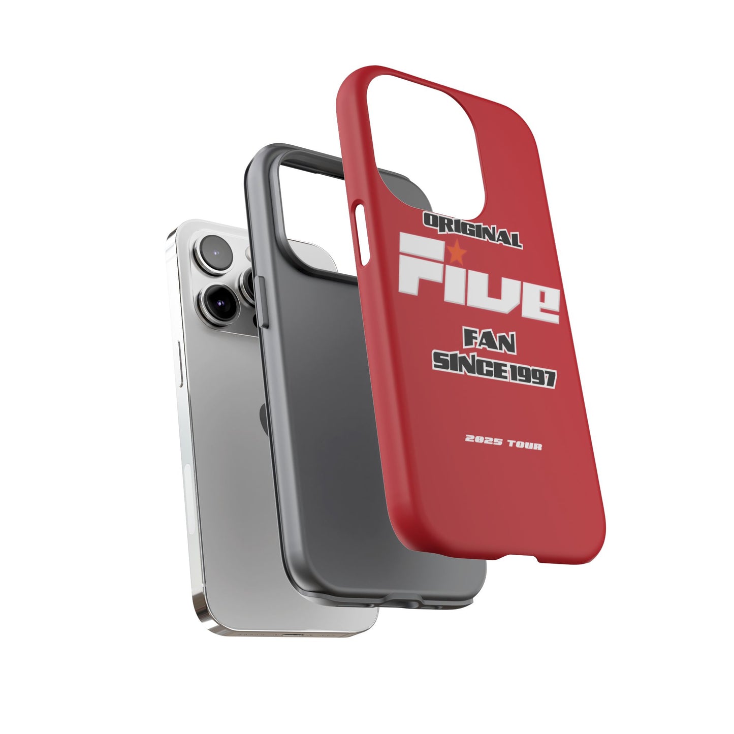 Original Five Fan Tough Case - 2025 Tour Edition unofficial Five boyband 5ive merchandise