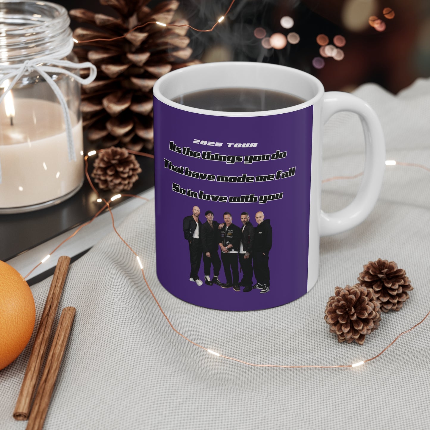 Five fan 5ive boy band uk 2025 tour five boyband five unofficial merchandise mug purple
