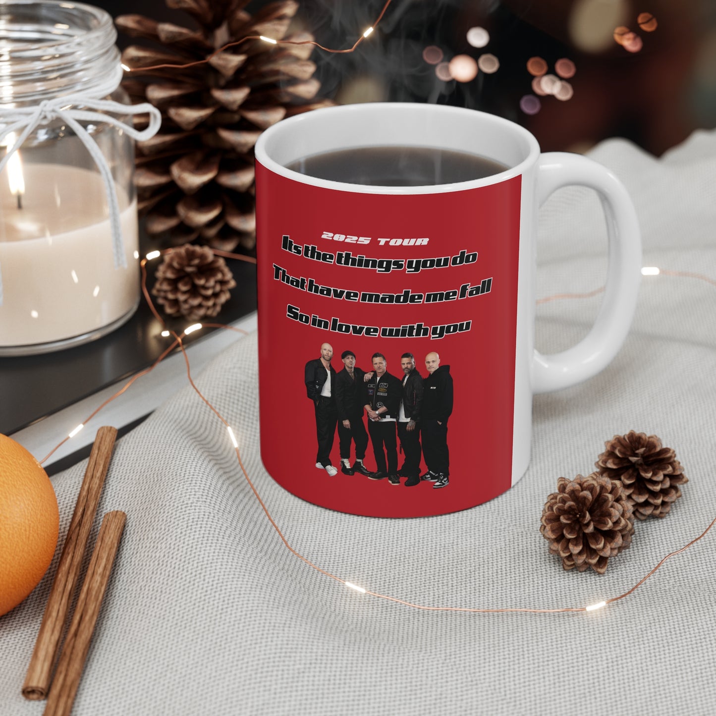 Five fan 5ive boy band uk 2025 tour five boyband five unofficial merchandise mug red
