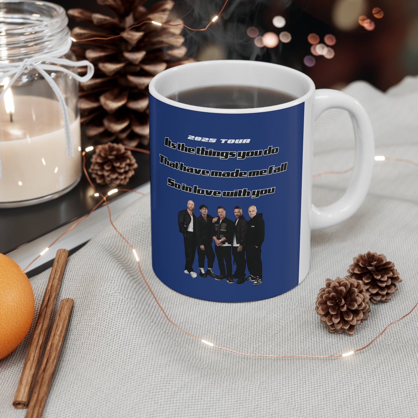 Five fan 5ive boy band uk 2025 tour five boyband five unofficial merchandise mug blue