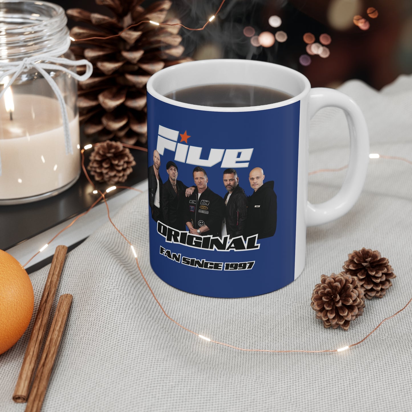 Five fan 5ive boy band uk 2025 tour five boyband five unofficial merchandise mug blue