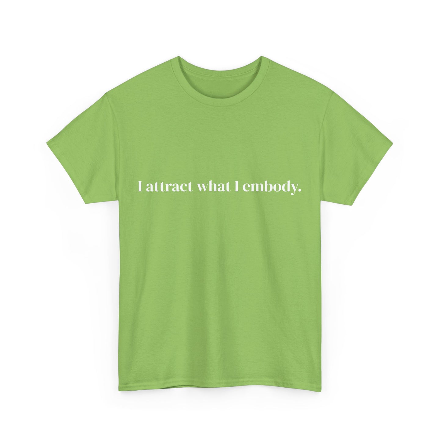 I attract what i embody, Affirmations Tee tshirt, Motivational Quote Tee, Everyday Casual Shirt, Spiritual, mindful living empowerment t-shirt