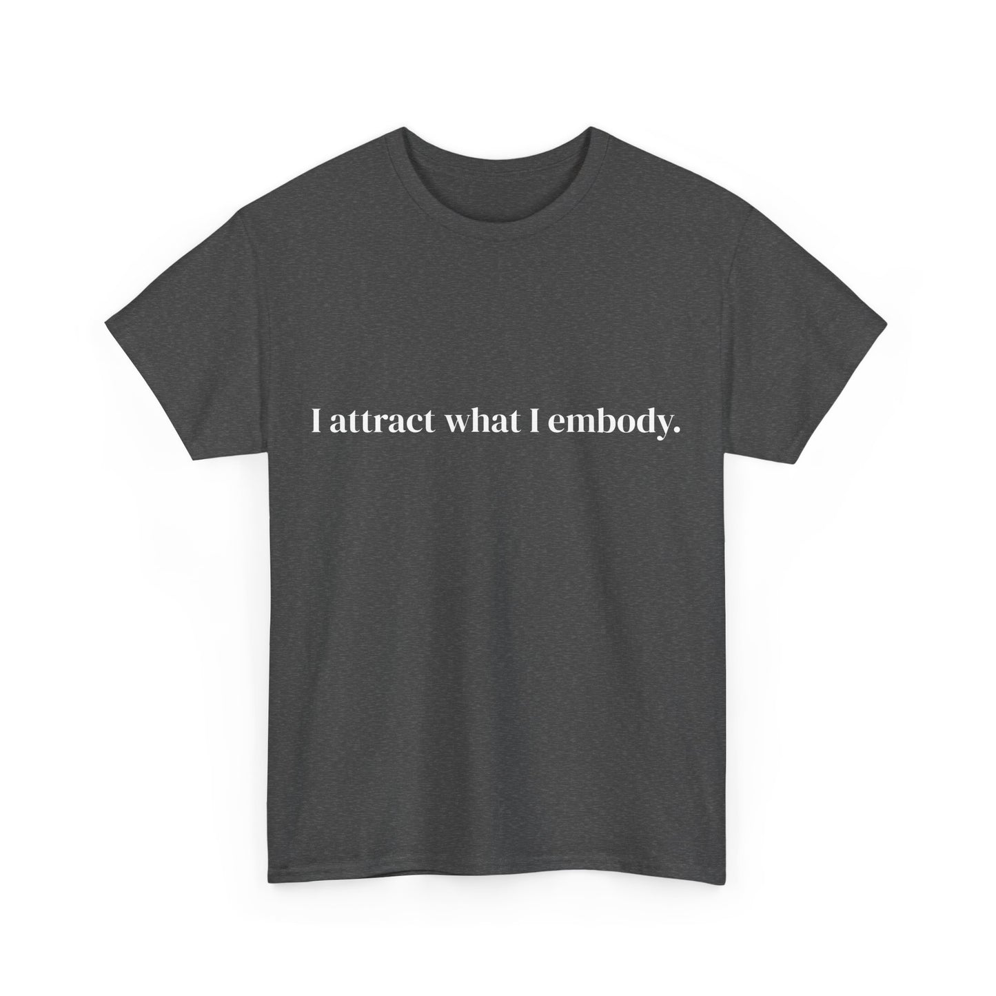 I attract what i embody, Affirmations Tee tshirt, Motivational Quote Tee, Everyday Casual Shirt, Spiritual, mindful living empowerment t-shirt