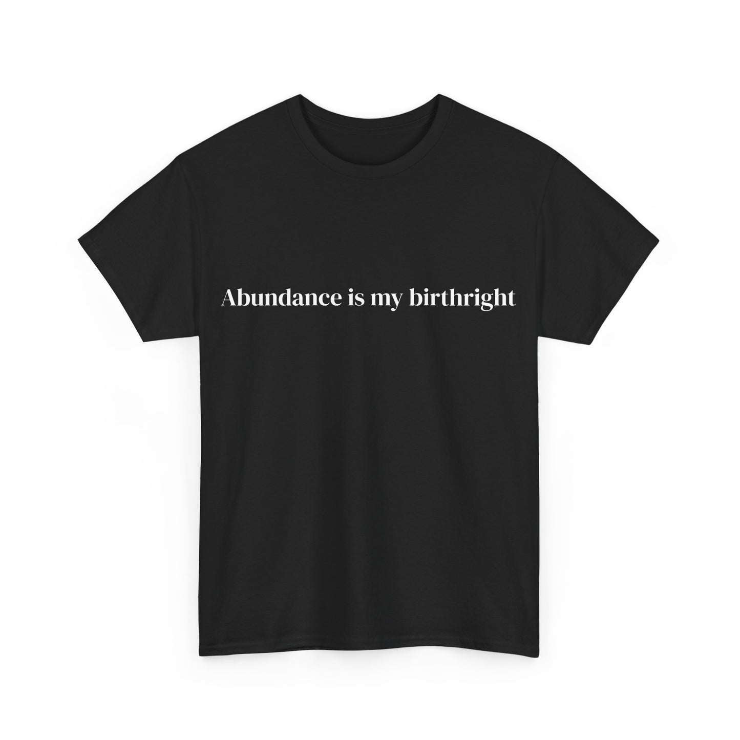 Abundance is my birth right, Affirmations Tee, Motivational Quote Tee, Everyday Casual Shirt, Spiritual, mindful living empowerment t-shirt
