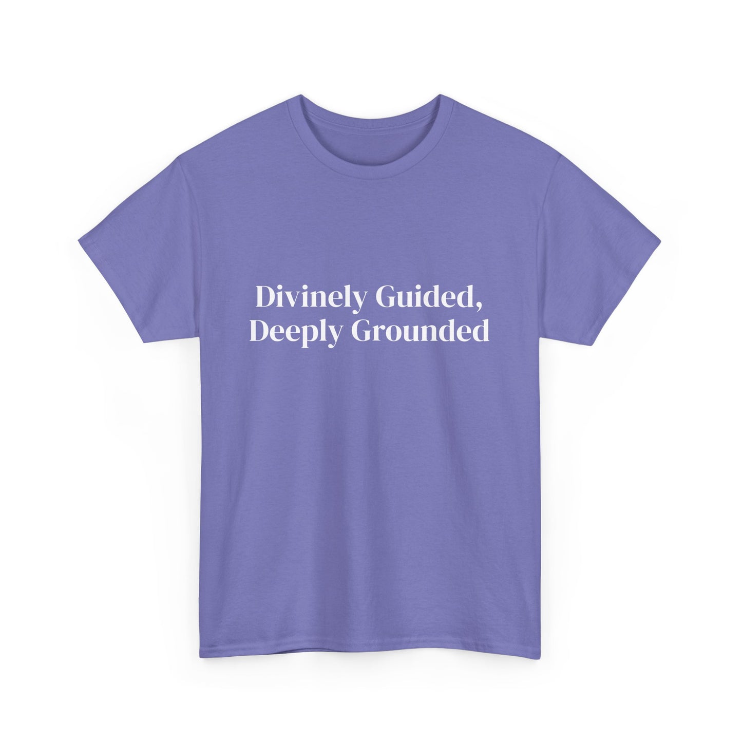 Divinely Guided, Deeply Grounded, Affirmations Tee, Motivational Quote Tee, Everyday Casual Shirt, Spiritual, mindful living empowerment t-shirt