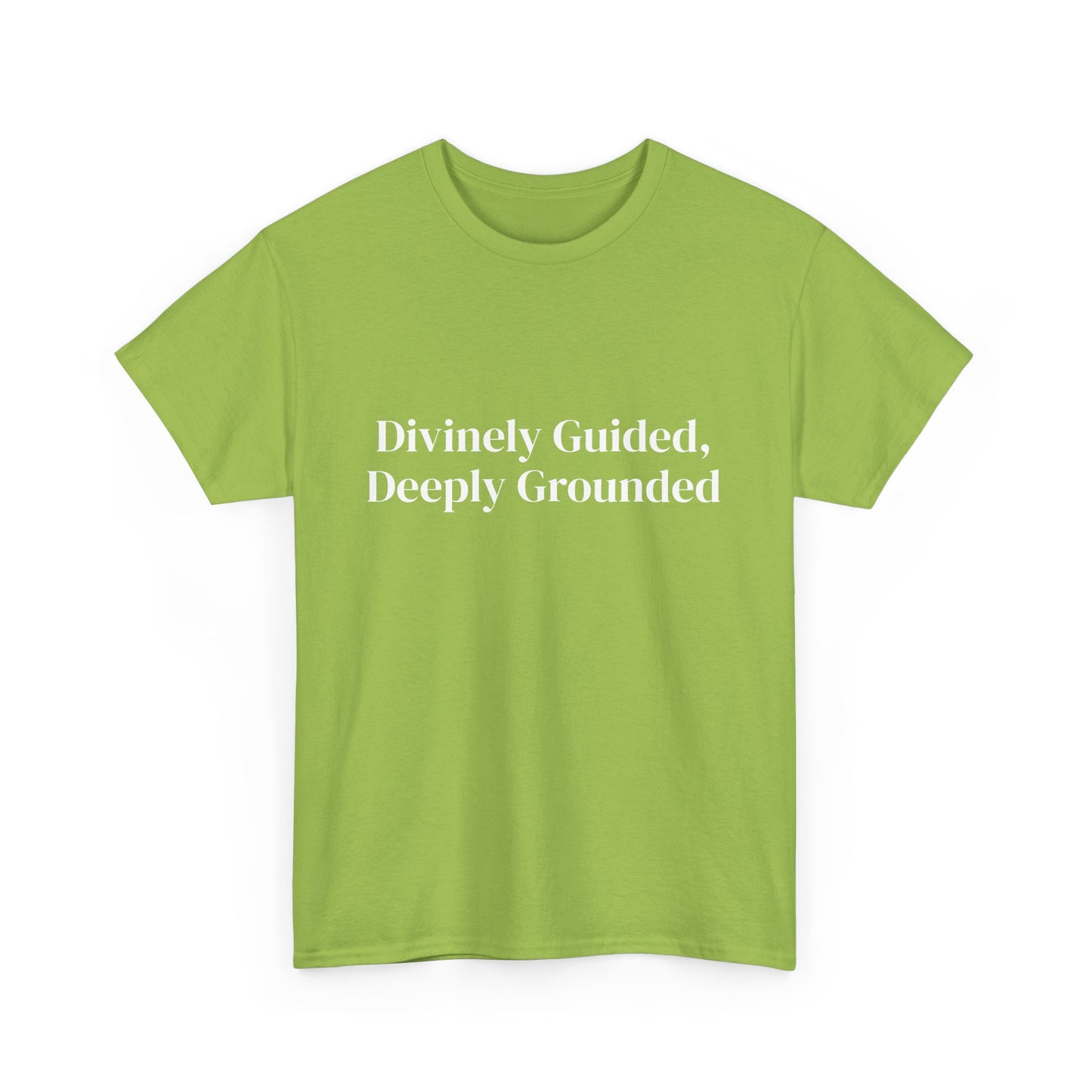 Divinely Guided, Deeply Grounded, Affirmations Tee, Motivational Quote Tee, Everyday Casual Shirt, Spiritual, mindful living empowerment t-shirt