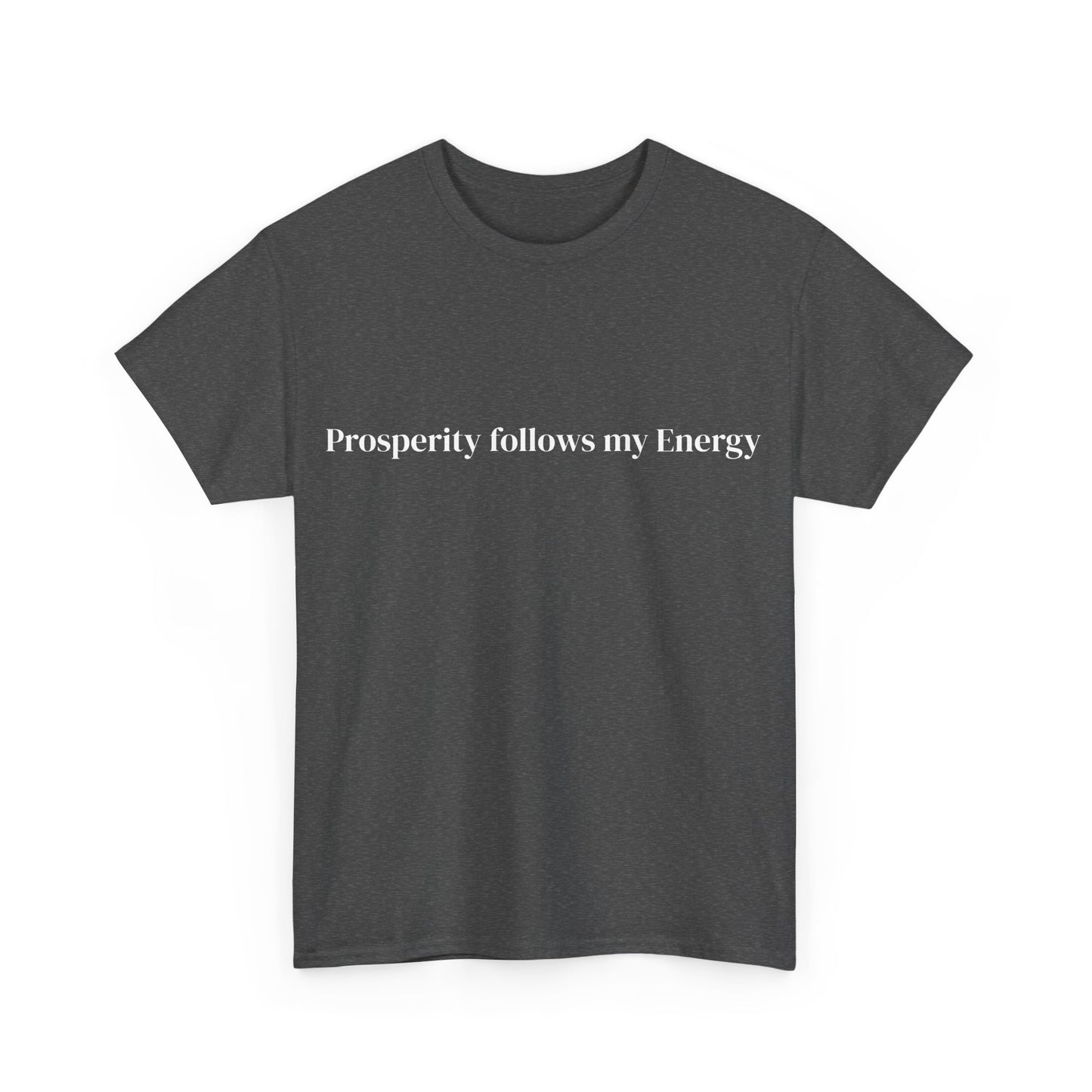 Prosperity follows my Energy, Affirmations Tee, Motivational Quote Tee, Everyday Casual Shirt, Spiritual, mindful living empowerment t-shirt