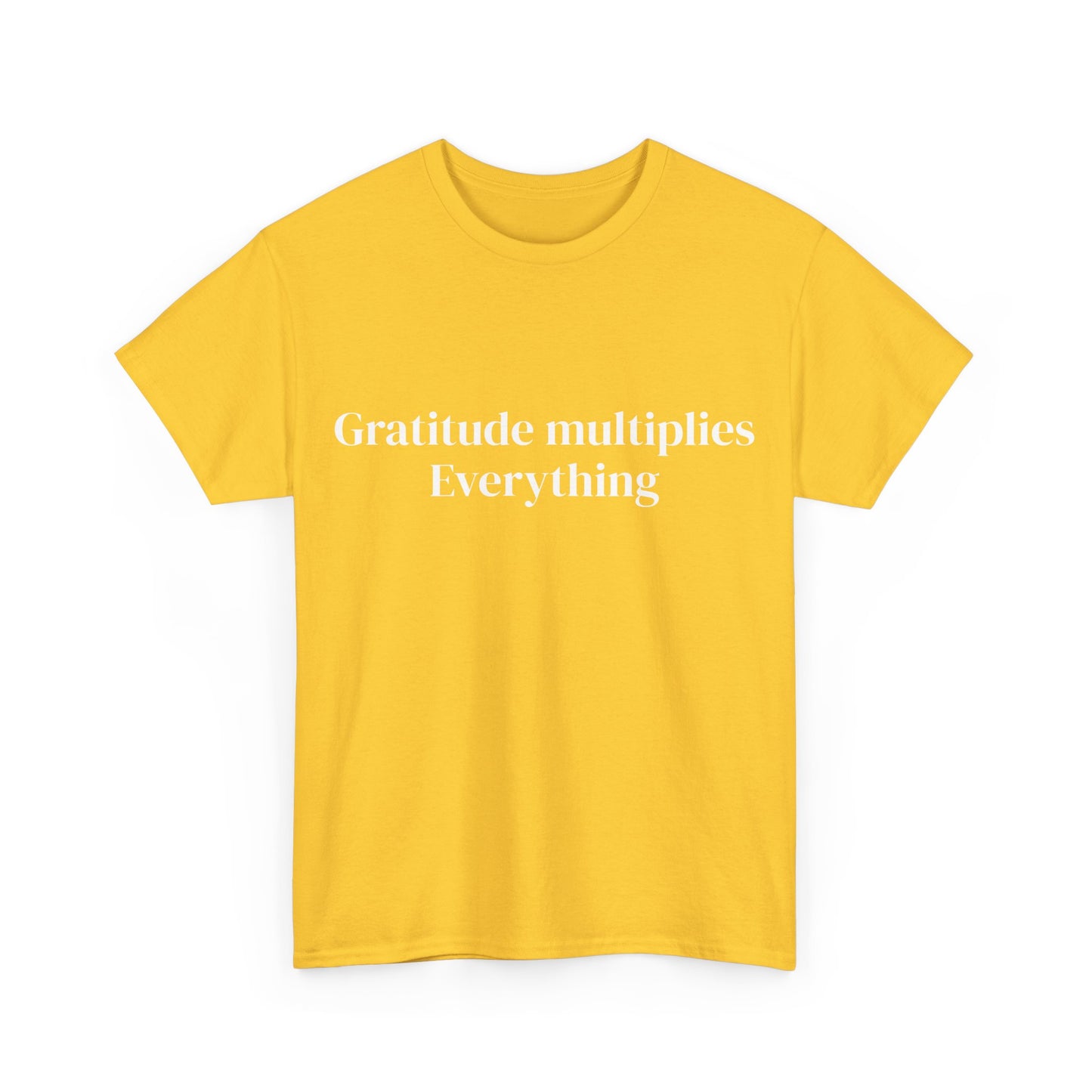 Gratitude multiplies everything, Affirmations Tee, Motivational Quote Tee, Everyday Casual Shirt, Spiritual, mindful living empowerment t-shirt