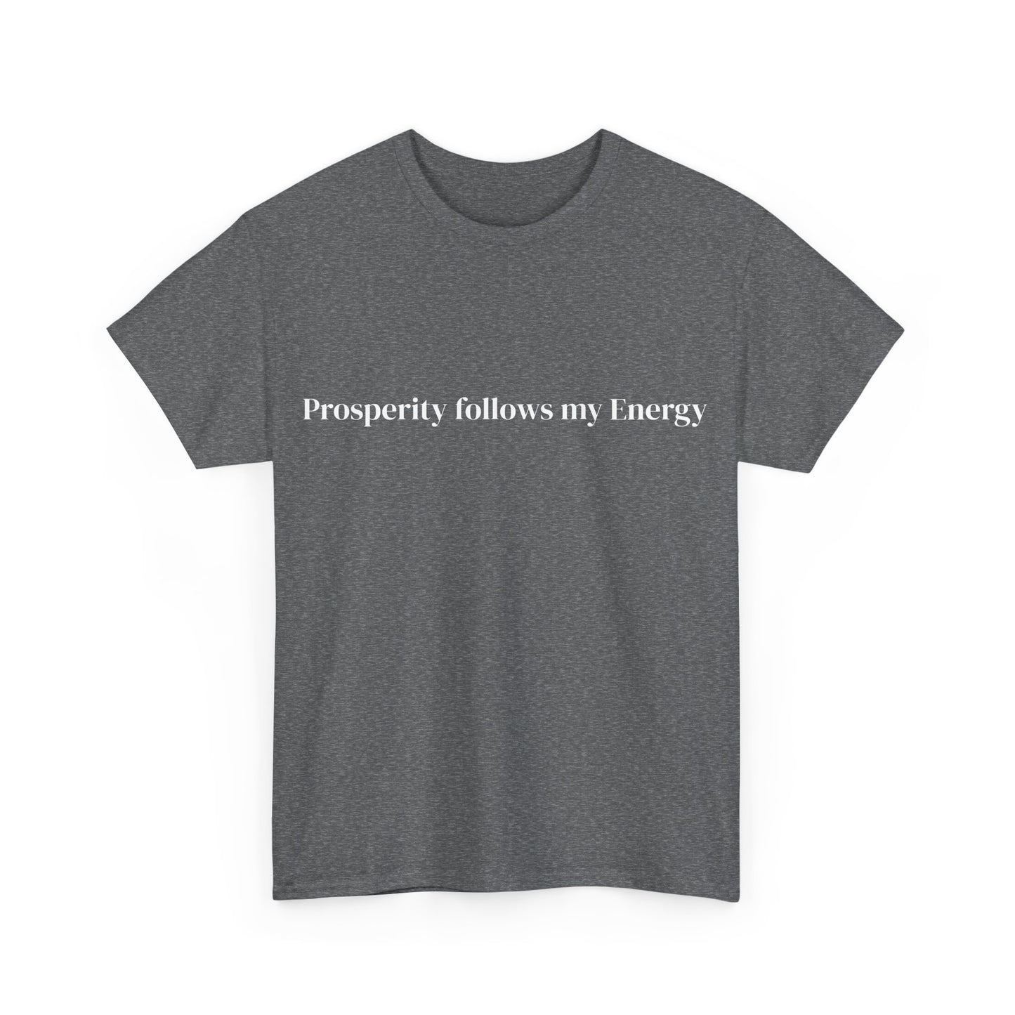 Prosperity follows my Energy, Affirmations Tee, Motivational Quote Tee, Everyday Casual Shirt, Spiritual, mindful living empowerment t-shirt