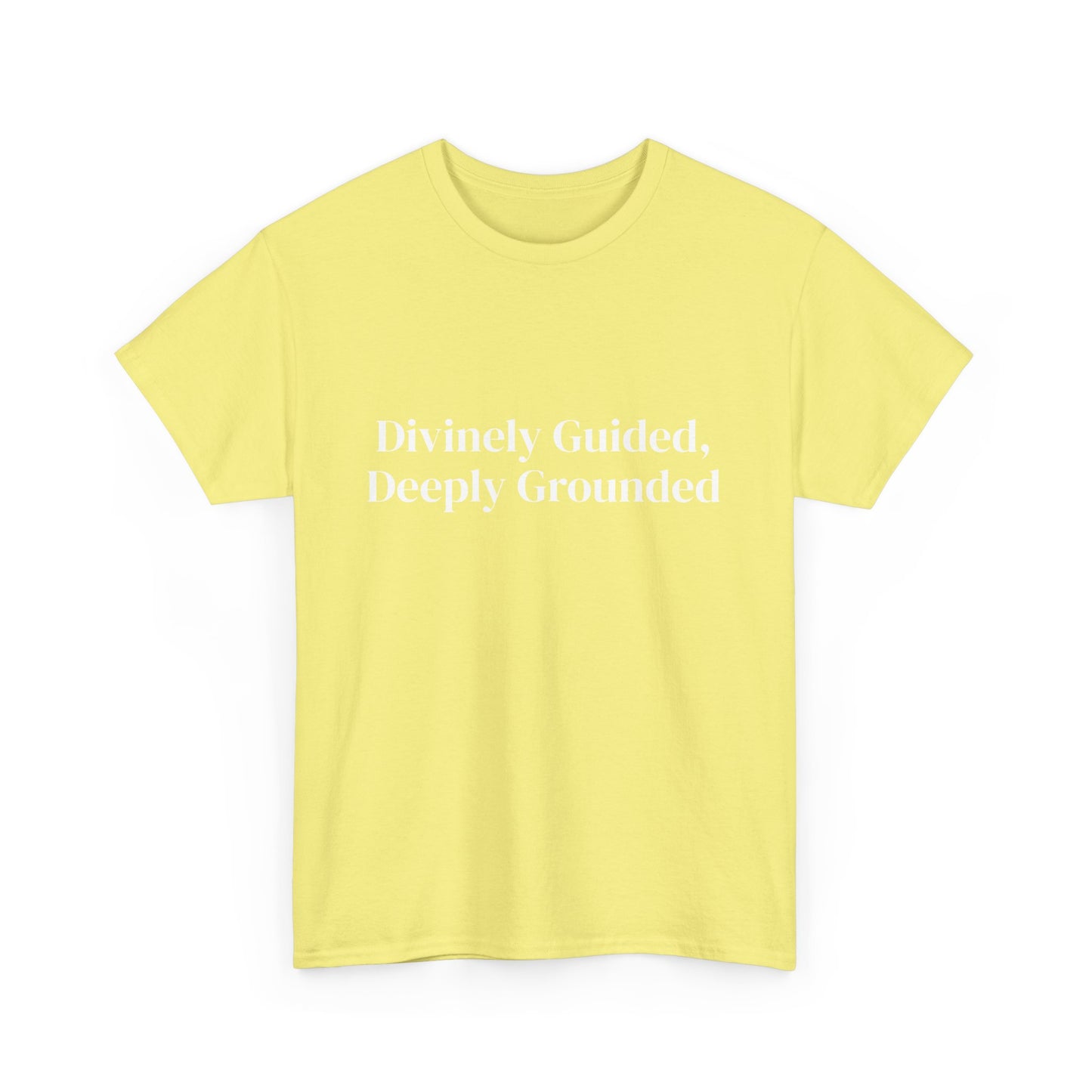 Divinely Guided, Deeply Grounded, Affirmations Tee, Motivational Quote Tee, Everyday Casual Shirt, Spiritual, mindful living empowerment t-shirt