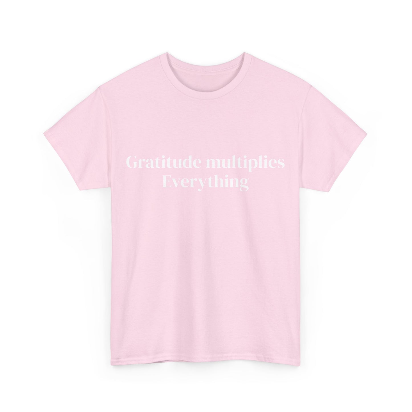 Gratitude multiplies everything, Affirmations Tee, Motivational Quote Tee, Everyday Casual Shirt, Spiritual, mindful living empowerment t-shirt