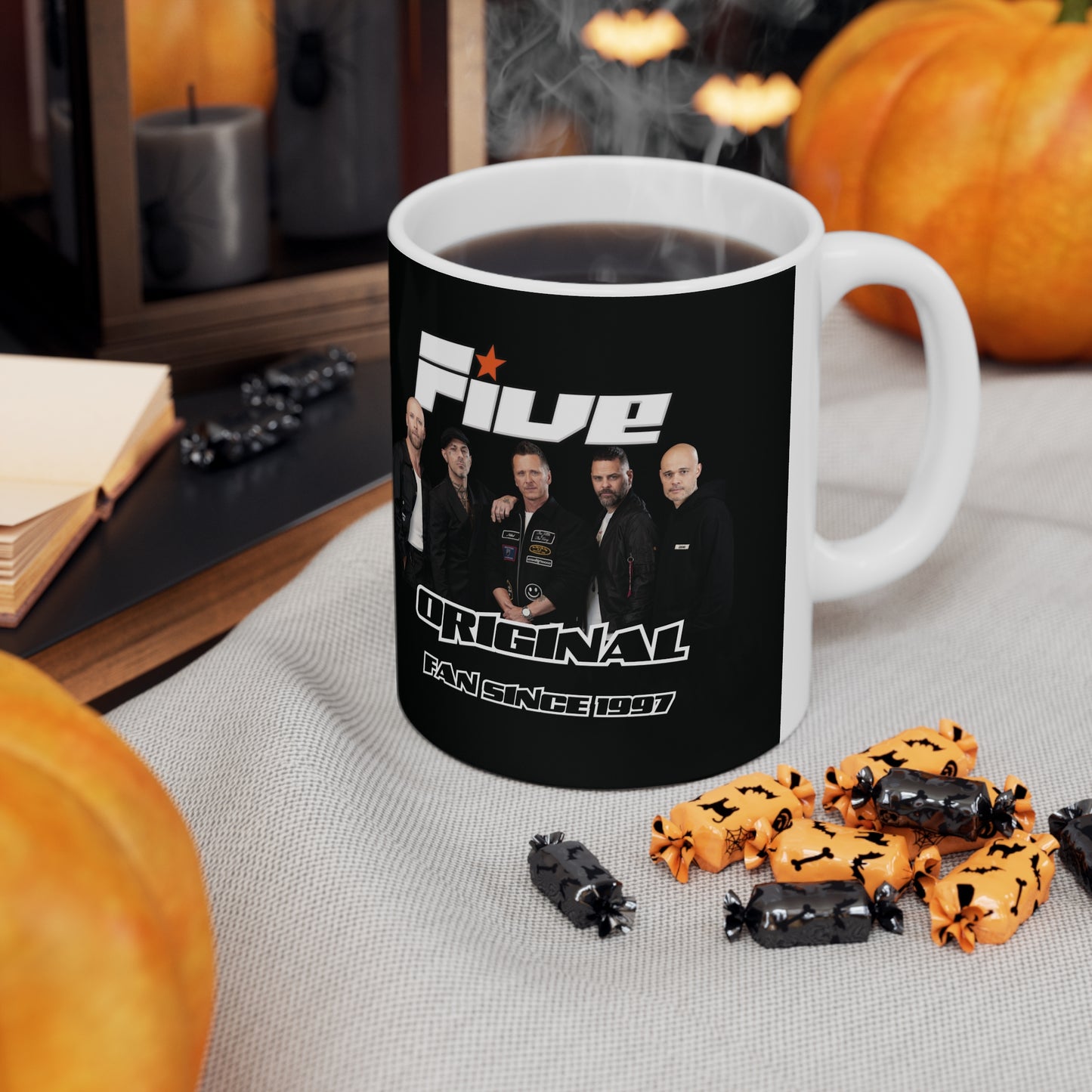 Five fan 5ive boy band uk 2025 tour five boyband five unofficial merchandise mug black