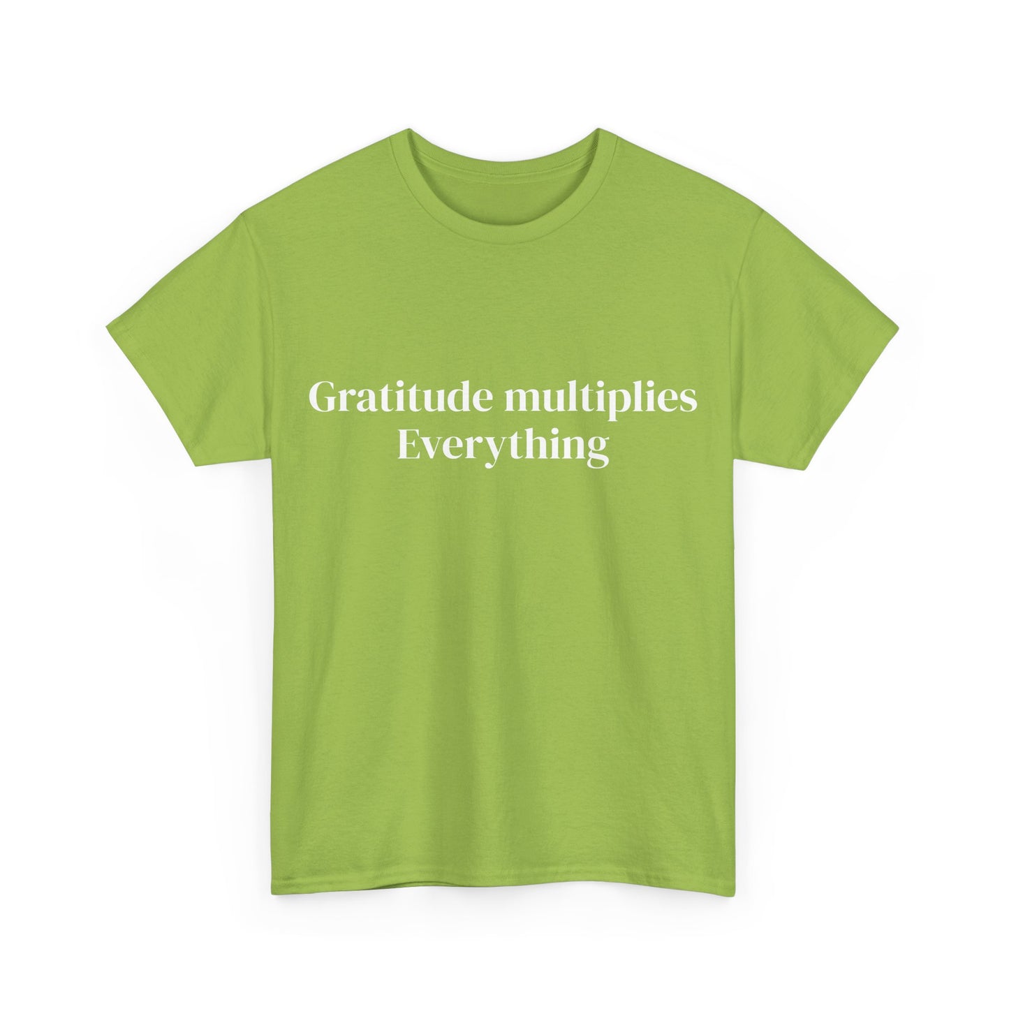 Gratitude multiplies everything, Affirmations Tee, Motivational Quote Tee, Everyday Casual Shirt, Spiritual, mindful living empowerment t-shirt