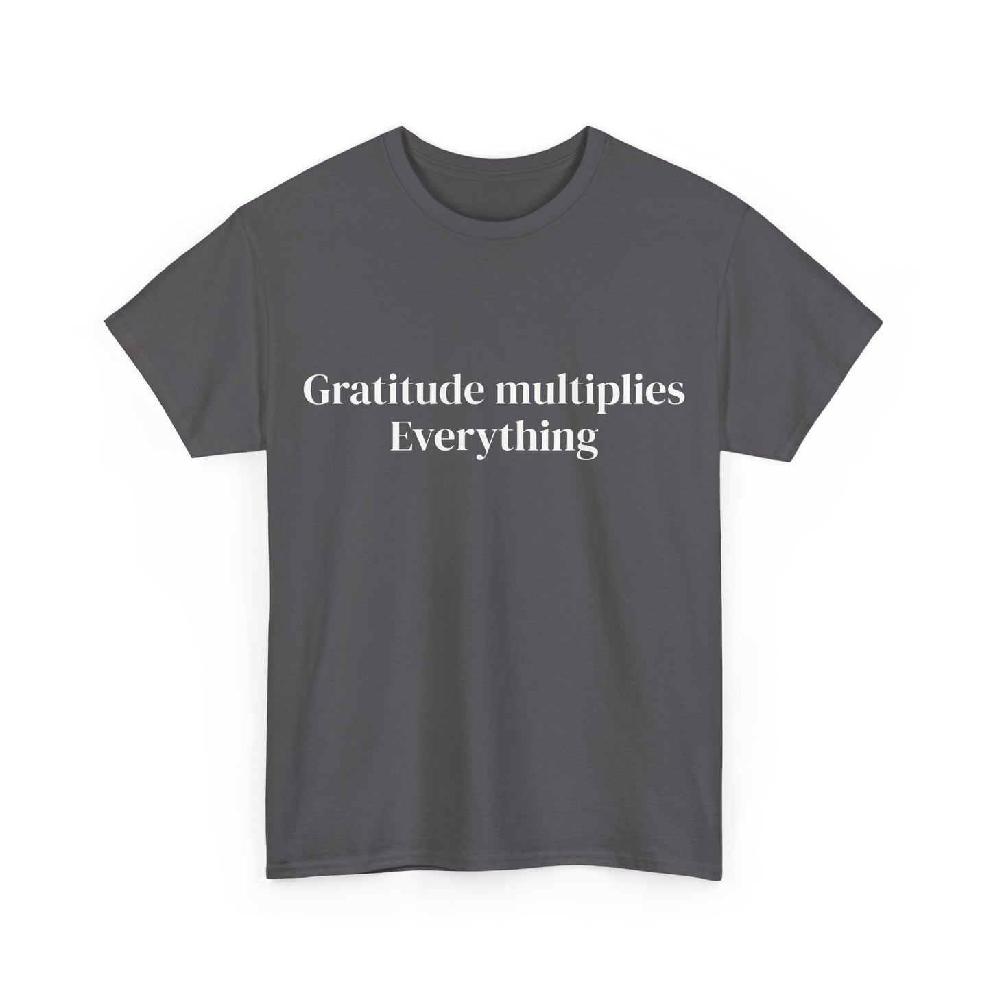 Gratitude multiplies everything, Affirmations Tee, Motivational Quote Tee, Everyday Casual Shirt, Spiritual, mindful living empowerment t-shirt