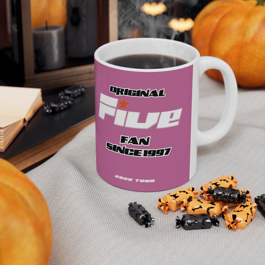 Five fan 5ive boy band uk 2025 tour five boyband five unofficial merchandise mug pink