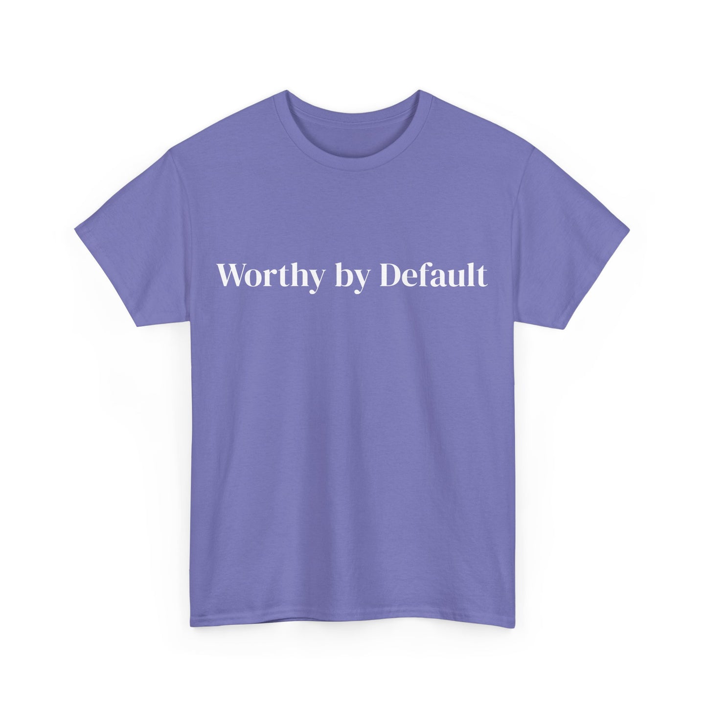Worthy by Default , Affirmations Tee, Motivational Quote Tee, Everyday Casual Shirt, Spiritual, mindful living empowerment t-shirt