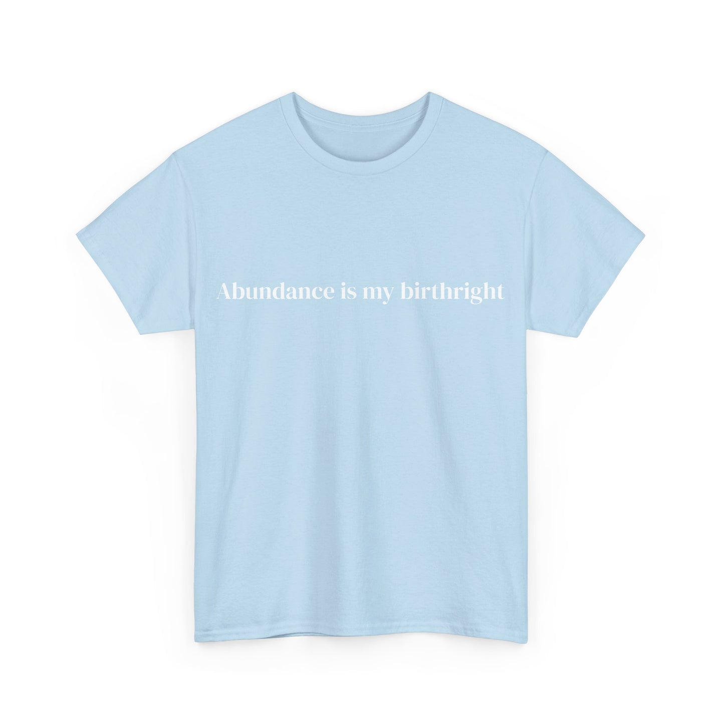 Abundance is my birth right, Affirmations Tee, Motivational Quote Tee, Everyday Casual Shirt, Spiritual, mindful living empowerment t-shirt