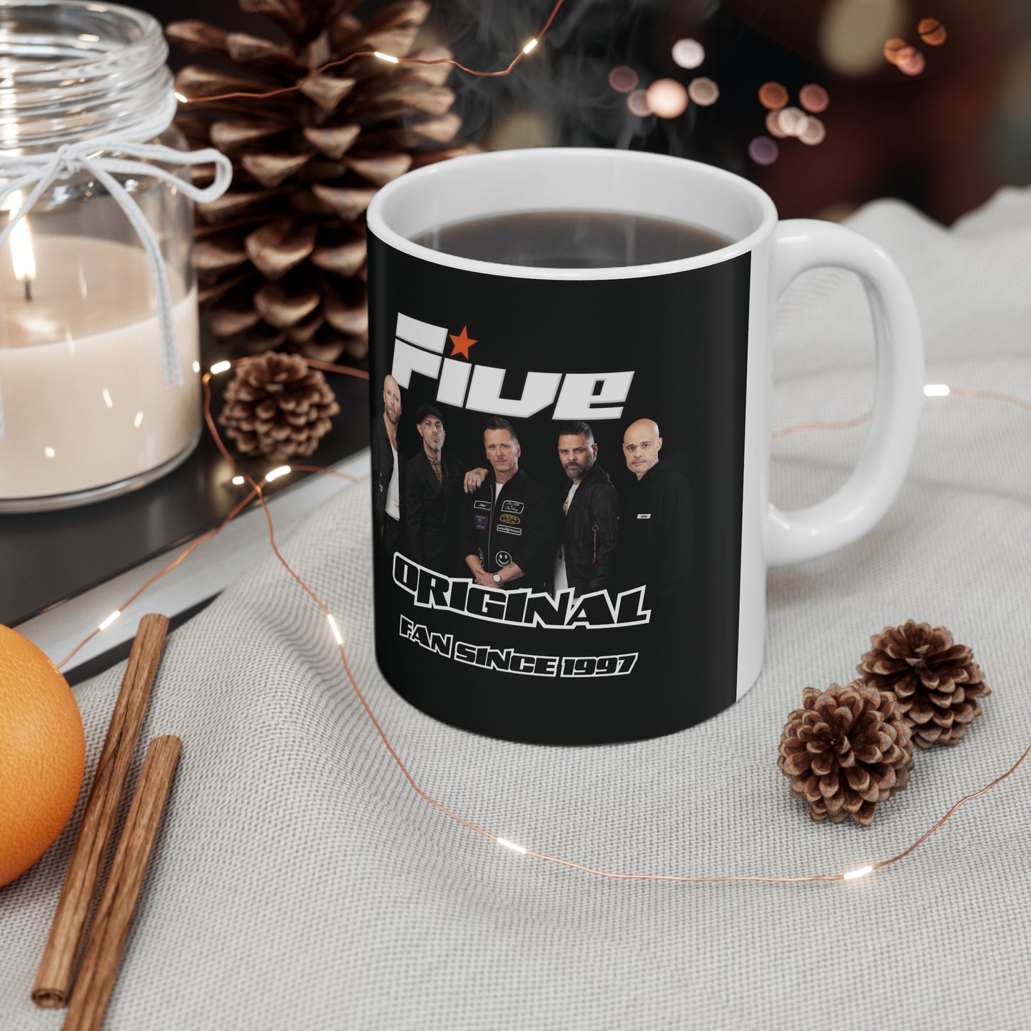 Five fan 5ive boy band uk 2025 tour five boyband five unofficial merchandise mug black
