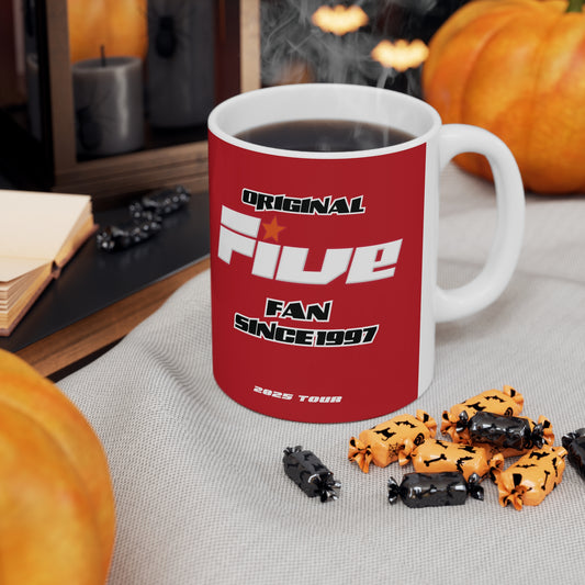 Five fan 5ive boy band uk 2025 tour five boyband five unofficial merchandise mug red