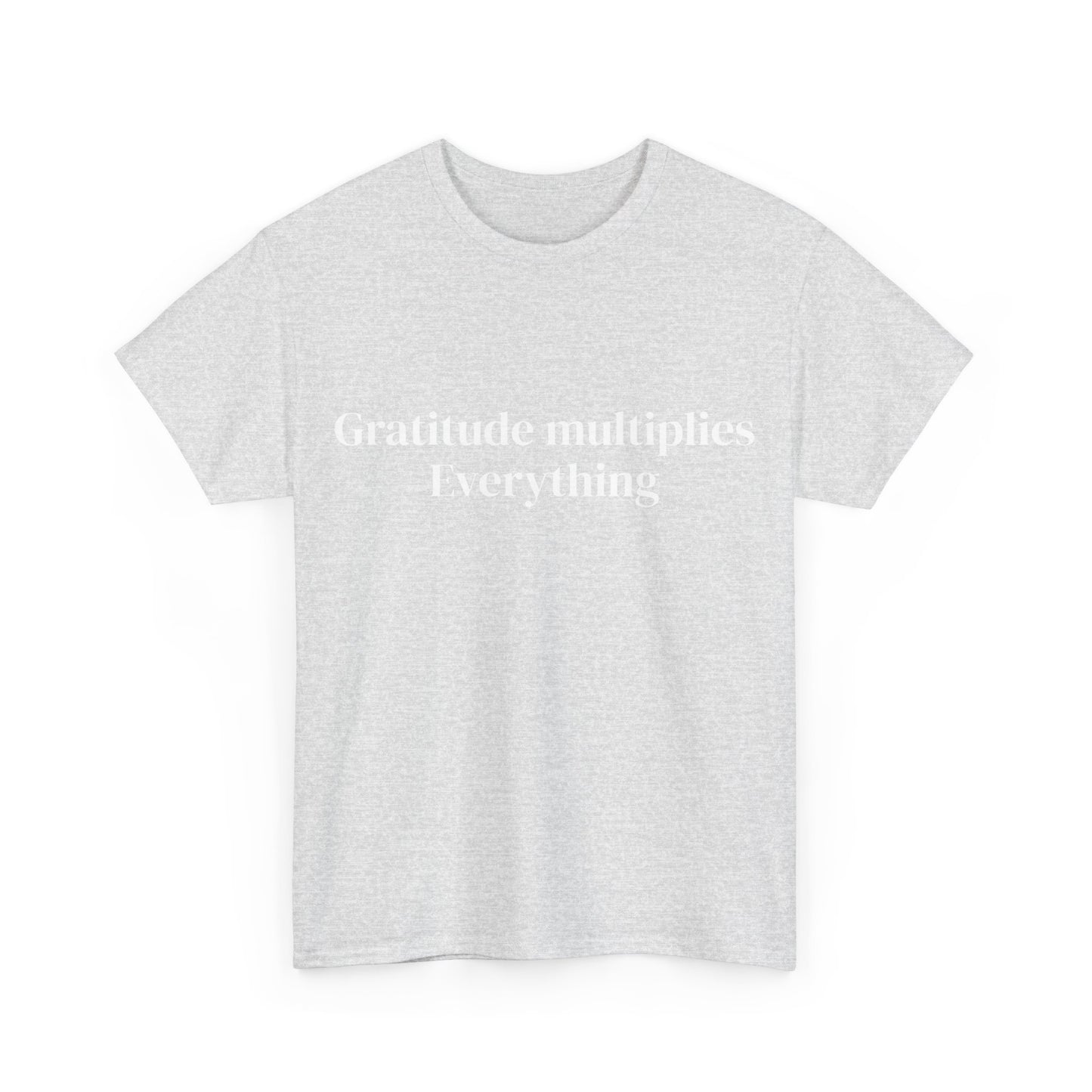 Gratitude multiplies everything, Affirmations Tee, Motivational Quote Tee, Everyday Casual Shirt, Spiritual, mindful living empowerment t-shirt