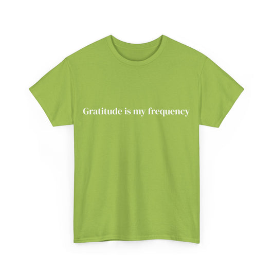 Gratitude is my frequency, Affirmations Tee tshirt, Motivational Quote Tee, Everyday Casual Shirt, Spiritual, mindful living empowerment t-shirt