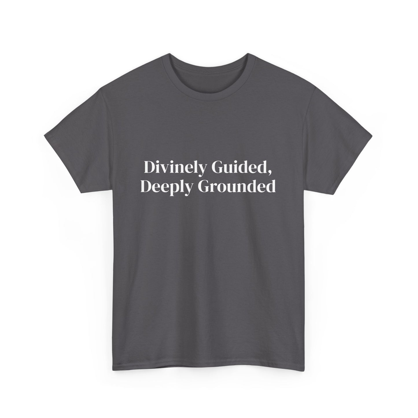 Divinely Guided, Deeply Grounded, Affirmations Tee, Motivational Quote Tee, Everyday Casual Shirt, Spiritual, mindful living empowerment t-shirt