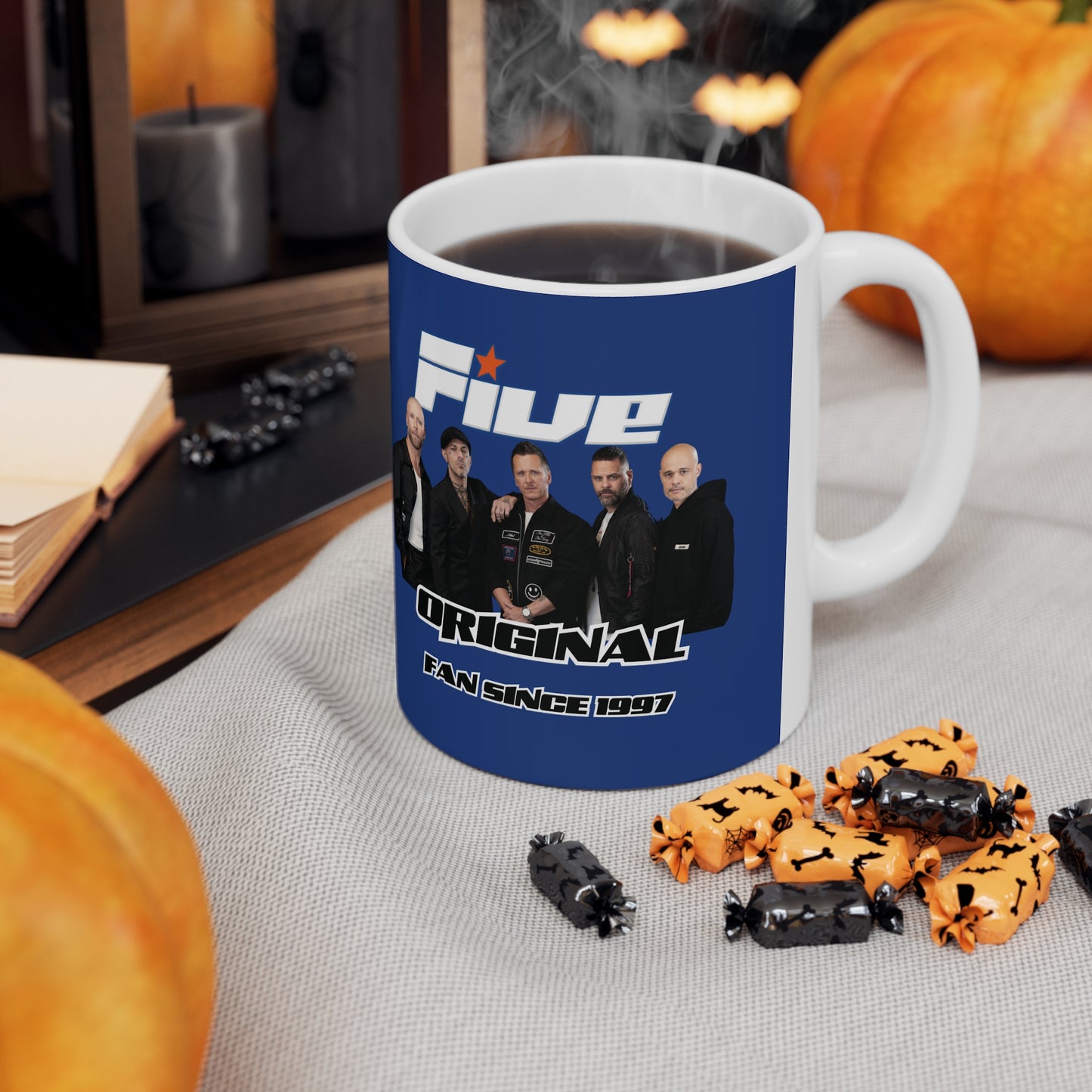 Five fan 5ive boy band uk 2025 tour five boyband five unofficial merchandise mug blue