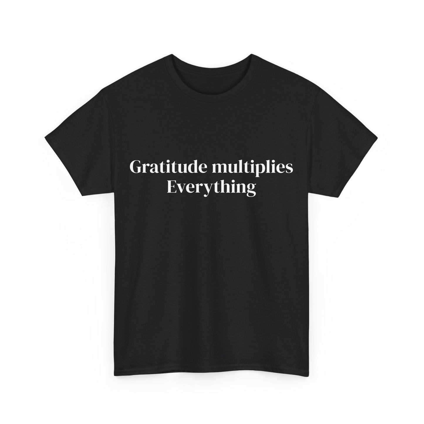 Gratitude multiplies everything, Affirmations Tee, Motivational Quote Tee, Everyday Casual Shirt, Spiritual, mindful living empowerment t-shirt