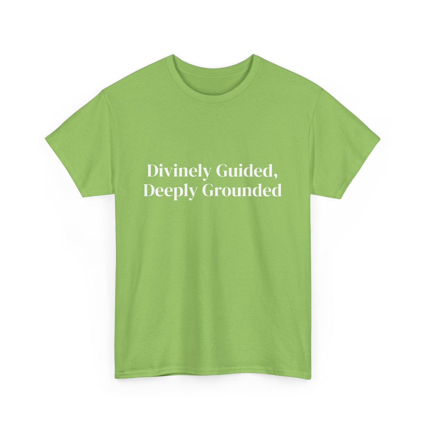 Divinely Guided, Deeply Grounded, Affirmations Tee, Motivational Quote Tee, Everyday Casual Shirt, Spiritual, mindful living empowerment t-shirt