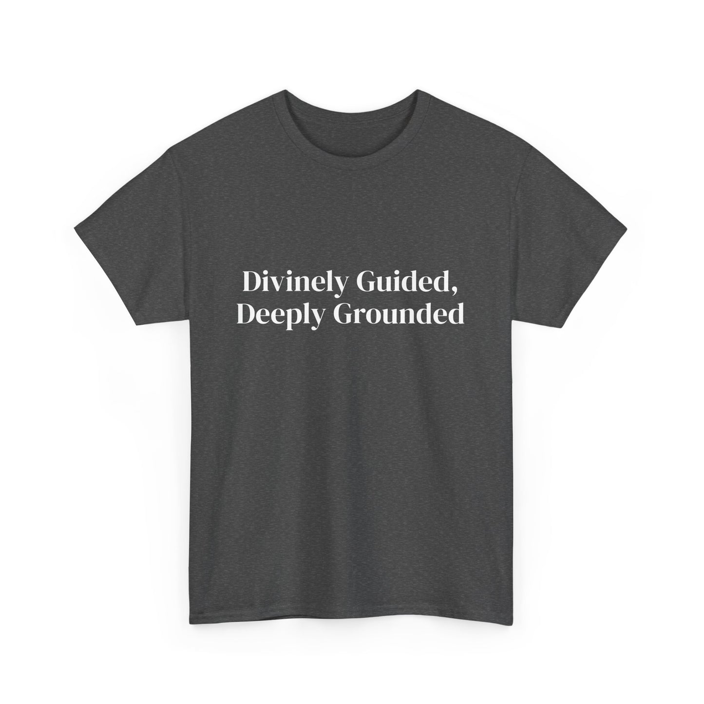 Divinely Guided, Deeply Grounded, Affirmations Tee, Motivational Quote Tee, Everyday Casual Shirt, Spiritual, mindful living empowerment t-shirt
