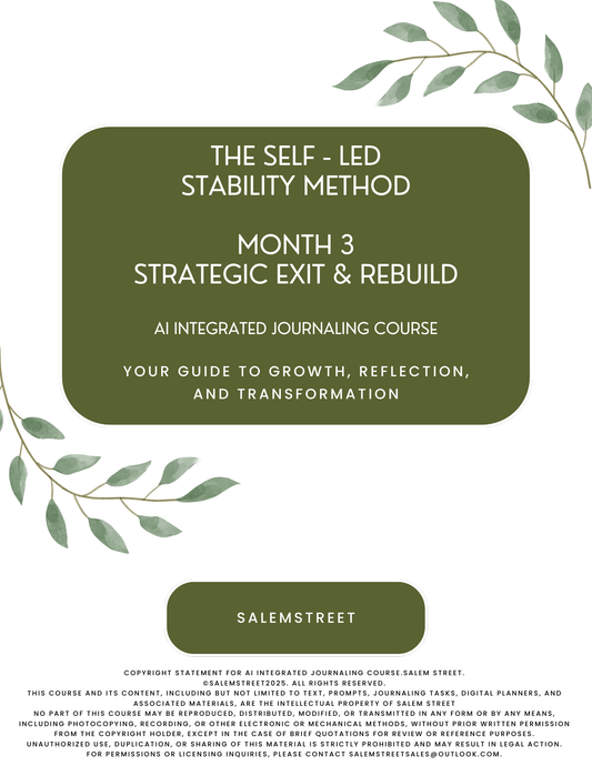 90 Day Self Led Stability Program- month 3