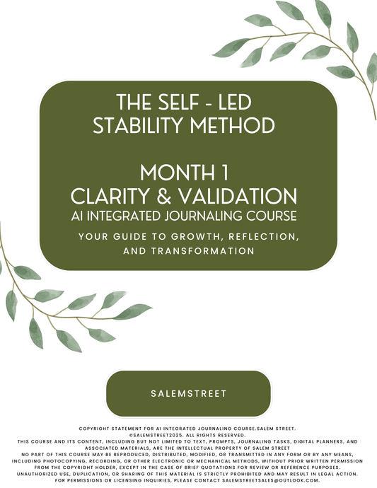 90 Day Self Led Stability Program- month 1